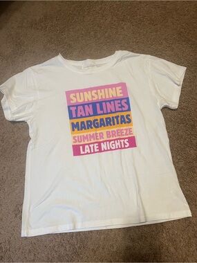 White Graphic Short Sleeve Tee